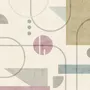 Papier peint art formes géométriques douces