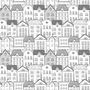 Kids Black and White Sketch House Wallpaper Mural