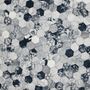Papier peint panoramique à motif hexagonal foncé
