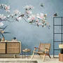 Pink Magnolia Floral Art Wallpaper Mural