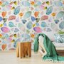 Colorful Leaf Pattern Wallpaper Mural