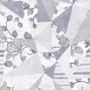 Rose Floral with Geometric Pattern Wallpaper Mural