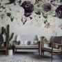 Dark Floral Art Wallpaper Mural