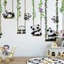 Panda Bears with Swing Wallpaper Mural