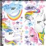 Cute Unicorn with Rainbow Wall Decal Sticker