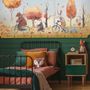Kids Winter Animals with Zeppelin Wallpaper Mural