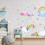 Cute Unicorn with Rainbow Wall Decal Sticker