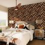 Geometric Chevron Shape Wood Effect Wallpaper Mural