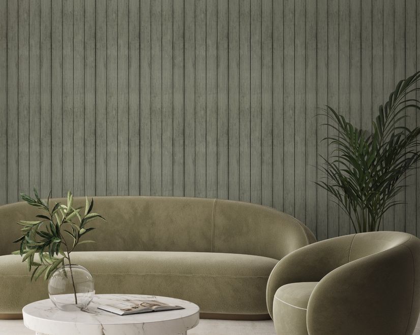 Vintage Wood Look Panel Wallpaper