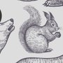Papier peint dessin animal nordique enfants