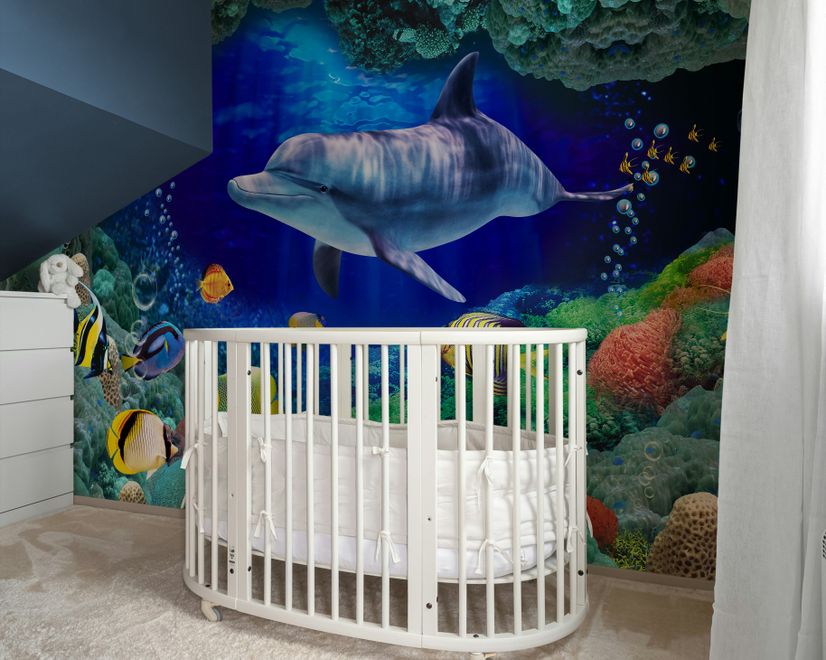 Undersea with Colorful Fish Wallpaper Mural