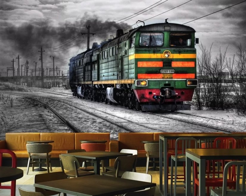 Vintage Railway Wallpaper Mural