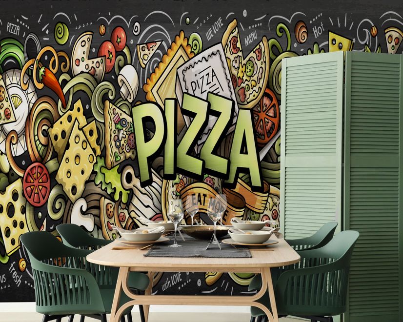 Pizza Food Wallpaper Mural 