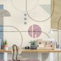 Soft Geometric Shape Art Wallpaper Mural
