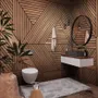 Geometric Wood Texture Effect Wallpaper Mural