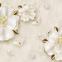 3D Embossed Look Jewelry Roses Wallpaper Mural