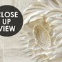 3D Embossed Look Marble Sunflower Wallpaper Mural