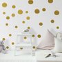 Gold Polka Dots Wall Decal Sticker