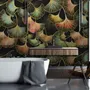 Colorful Gingko Leaf Pattern Wall Mural
