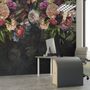 Dark Vine Floral and Peony Blossom Wallpaper Mural
