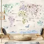 Kids Educational World Maps Wallpaper Mural