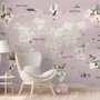 Papier peint panoramique de la carte du monde pour les enfants