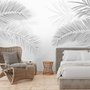 Dark Tropical Leaf Wallpaper Mural