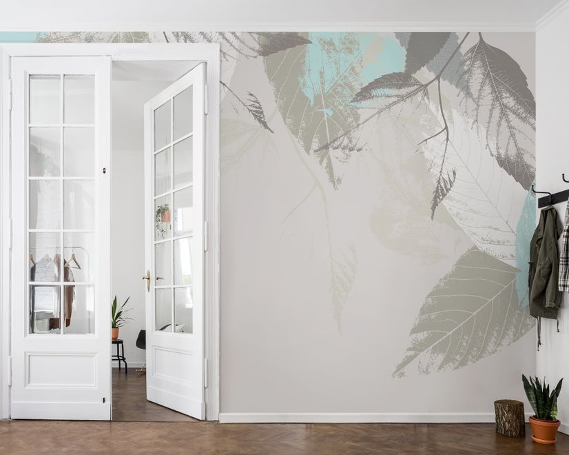 Nordic Leaf Wallpaper Mural