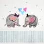 Cartoon Elephant with Little Love Wallpaper Mural