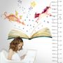 Kids Watercolor Unicorn and Dinosaurs in the Storybook Wall Decal Sticker