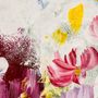 Pink Red Acyrlic Floral Bouqet Wallpaper Mural