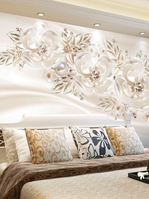 Nordic Daisy Floral Wallpaper Mural