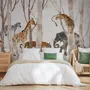 Watercolor Wild Animals Wallpaper Mural