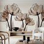 Transparent Floral Art Wallpaper Mural