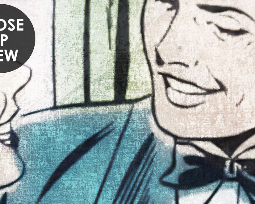 Retro Pop Art Comic Faces Wallpaper Mural