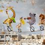 Cartoon Slackline with Animals Wallpaper Mural