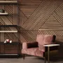 Geometric Wood Texture Effect Wallpaper Mural