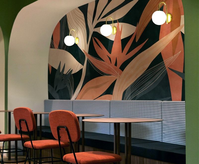 Tropical Foliage Leaves Art Wallpaper Mural