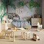 Kids Tropical Forest with Cute Safari Animals Wallpaper Mural