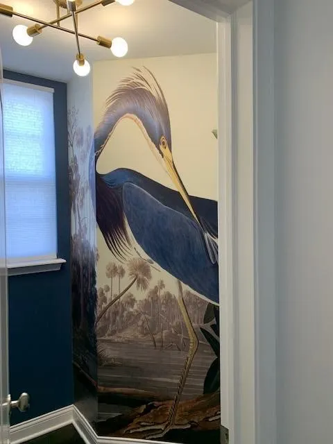 Tropical Landscape Blue Heron Wallpaper Mural