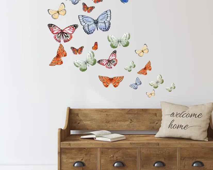 Colorful Butterflies Wall Decal Sticker