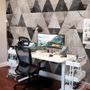Geometric Dark Trigon Pattern Wallpaper Mural