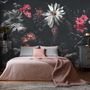 Dark Floral Garden Wallpaper Mural