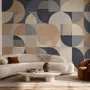 Retro Abstract Geometric Shapes Wallpaper Mural