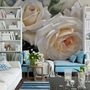 Cream Rose Flowers Wallpaper Mural