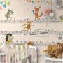 Cartoon Animals on Music Notes Wallpaper Mural