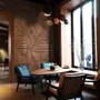 Geometric Wood Texture Effect Wallpaper Mural