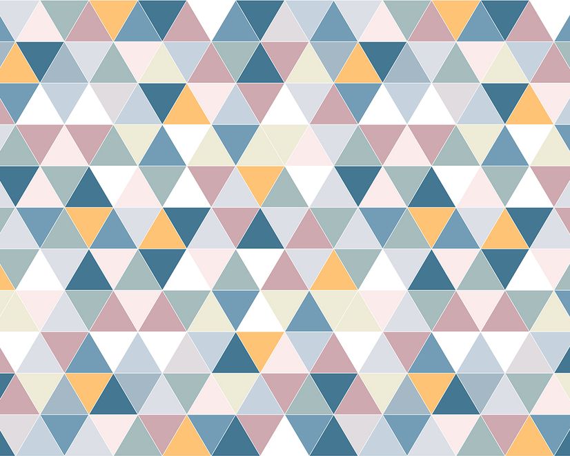Geometric Style Colorful Triangle Wallpaper Mural