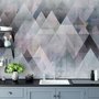 Watercolor Geometric Triangle Pattern Wallpaper Mural