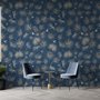 Tropical Palm Leaf and Birds Wallpaper Mural